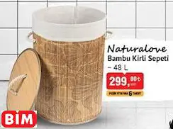 NATURALOVE BAMBU KİRLİ SEPETİ ~ 48 L NATURALOVE BAMBU KİRLİ SEPETİ ~ 48 L